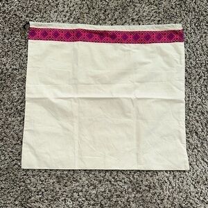 TORY BURCH Dustbag Dust Bag Cover Off-White Cotton w Gold Tone Charm ~ 21" x 21"